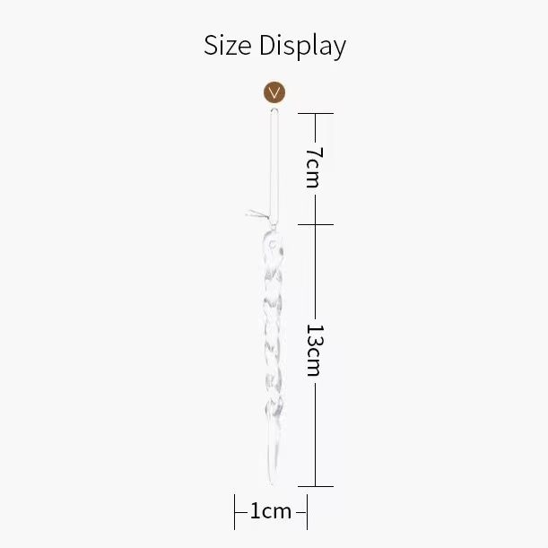 Crystal Clear Christmas Tree Icicle Ornaments, Shatterproof Holiday Decor, Elegant Winter Touch
