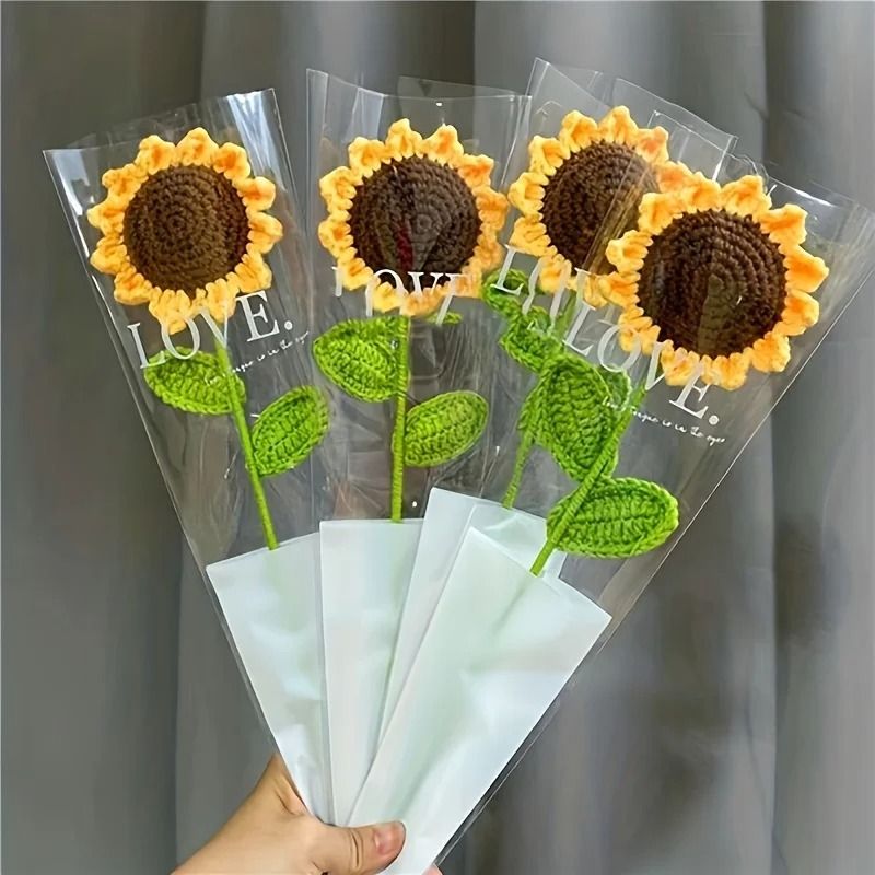 Handmade Sunflower Crochet Bouquet Perfect for Teacher Appreciation, Mother's Day, and Valentine's Day Gifts