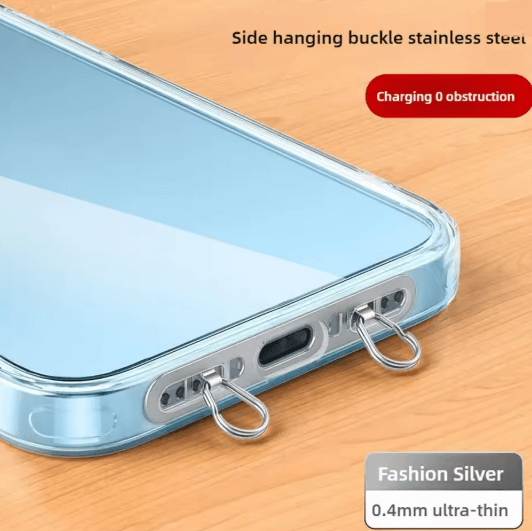 Ultra Thin Metal Phone Lanyard Patch Stainless Steel Anti Loss Hanging Tab