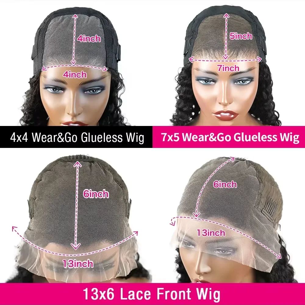 Kinky Curly 13x6 HD Lace Frontal Glueless Human Hair Wig – 4C Afro Curly Volume