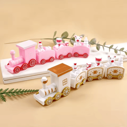 Decorative Plastic Train Figurine – Collectible Home & Holiday Party Ornament