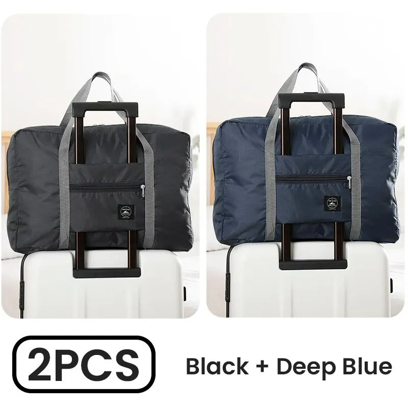 Foldable Travel Duffel Bag for Airlines Carry-on | Weekender Overnight Tote for Men & Women | Gym & Travel