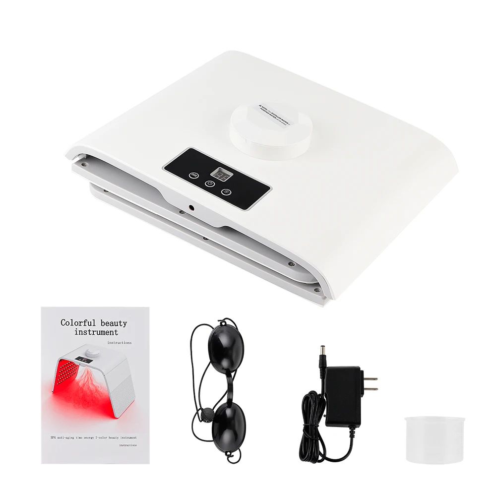 7-Color LED Light Therapy Skin Rejuvenation Device with PDT Nano Water Sprayer