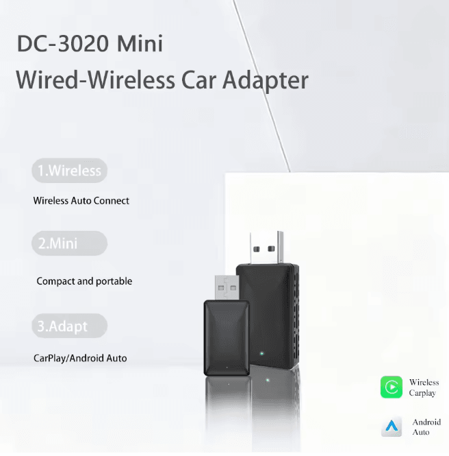 Wireless CarPlay Android Auto Adapter 2 in 1 Smart Car Dongle