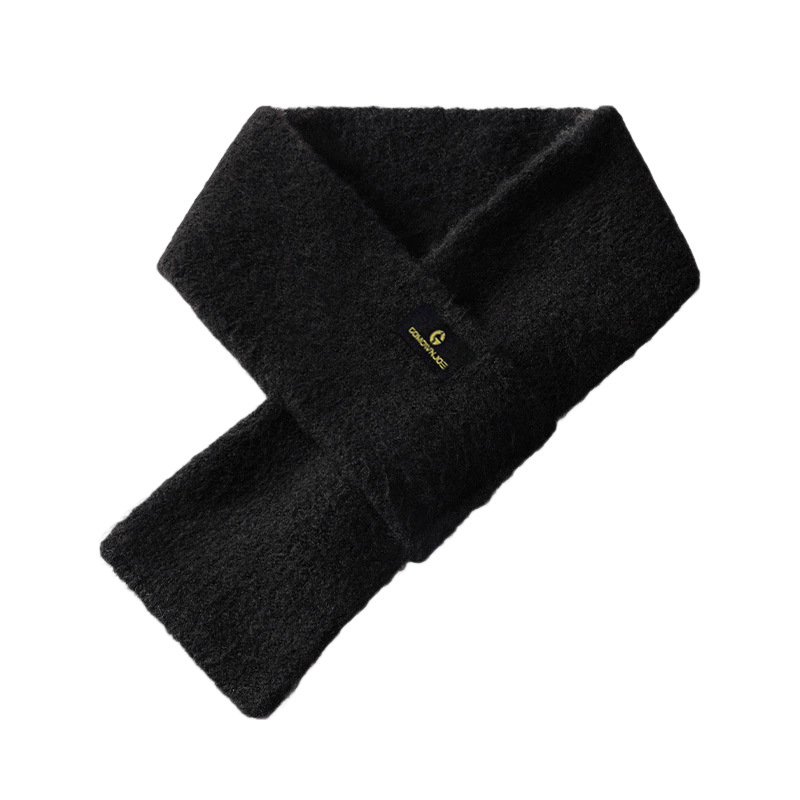 Vintage Mohair Plush Knitted Scarf - Cold-Proof Warm Winter Collar for Men, Small Size Solid Color Outdoor Travel Scarf