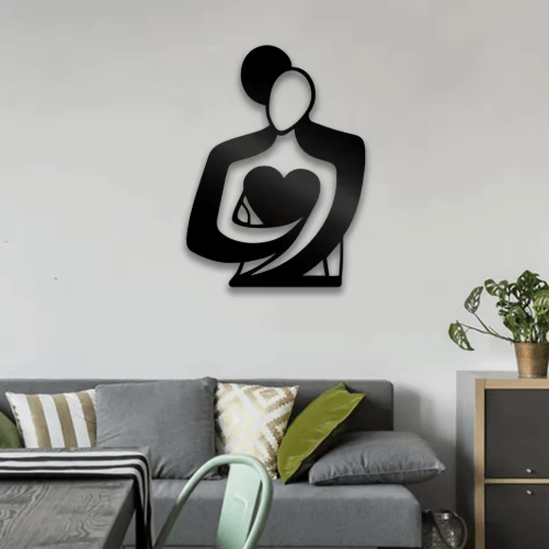 Embrace Love Metal Wall Decor Sign for Modern Home Spaces