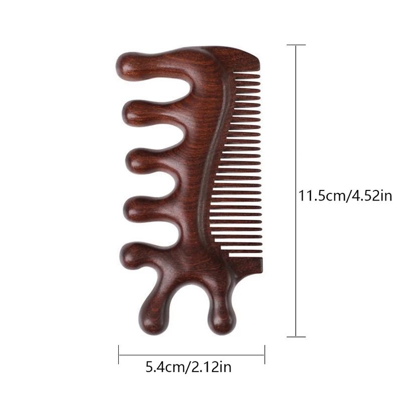 Green Sandalwood Massage Comb – Anti-Static Scalp Meridian Relax Tool