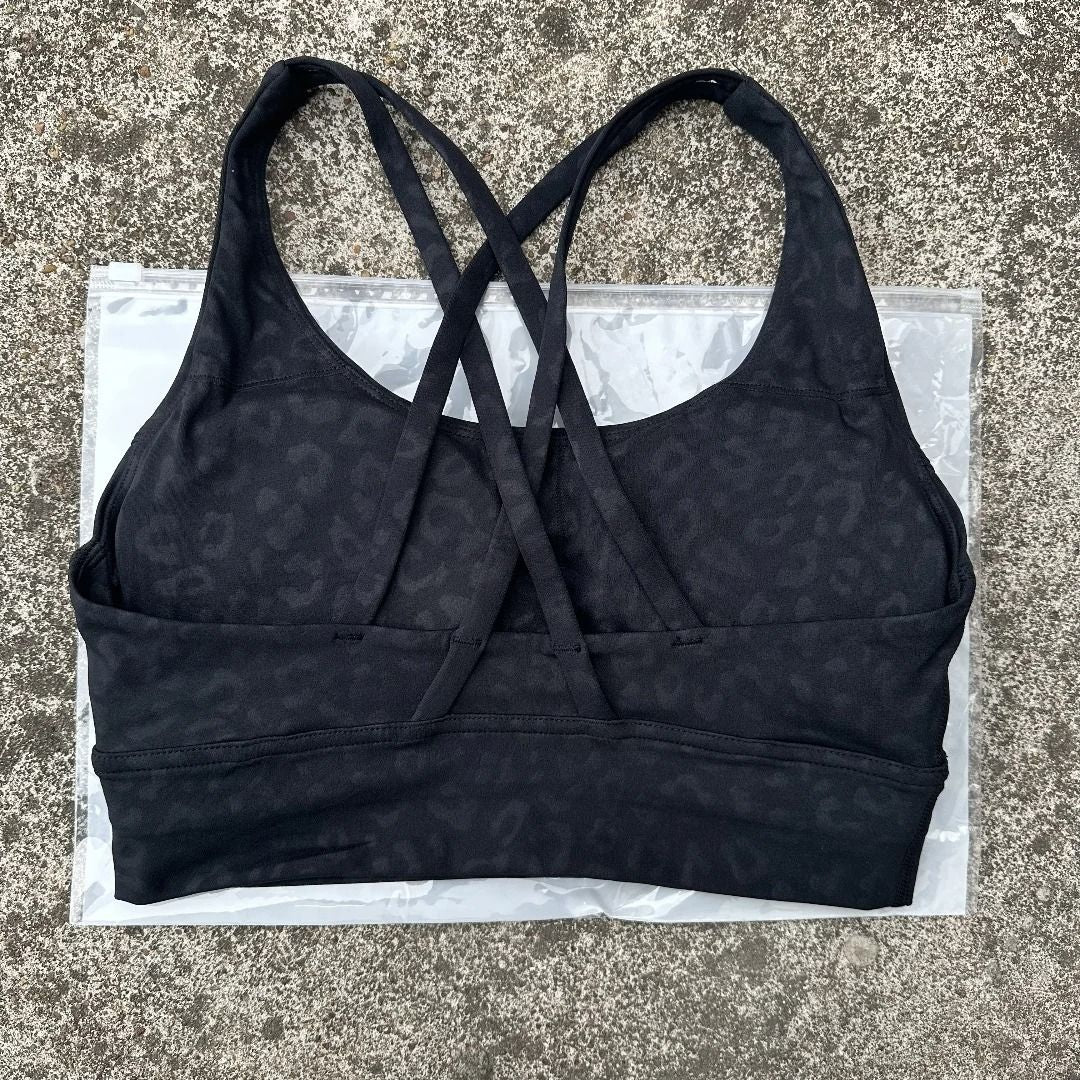 Solid Color Fitness Sport Bra Cross Back High Strength Comprehensive Training Top