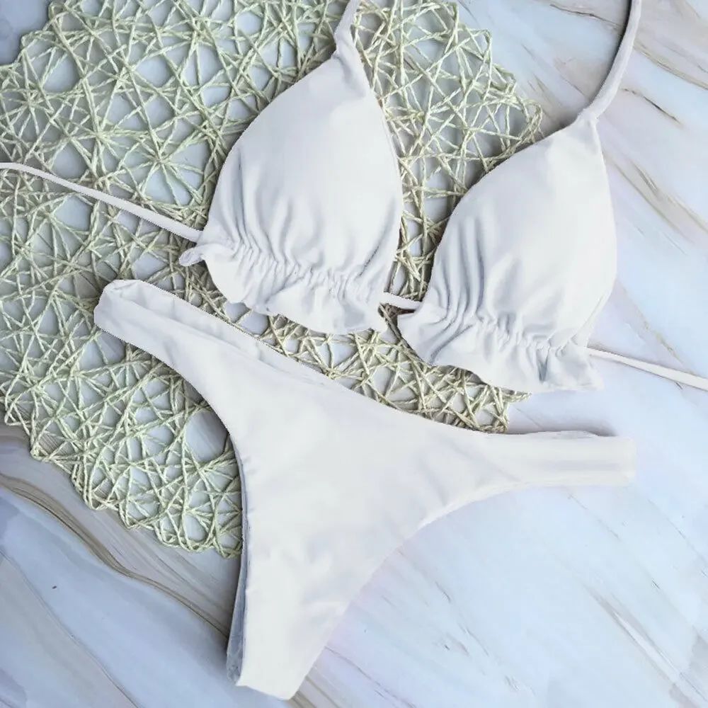 Brazilian Bandage Push Up Thong Bikini Set