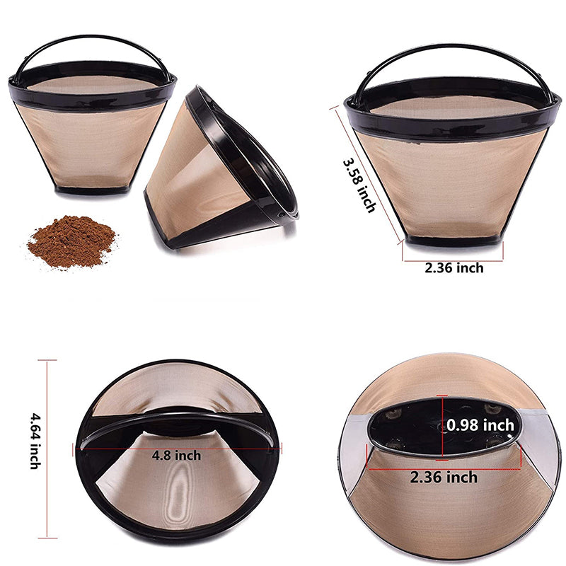 Reusable Cone Coffee Filter for Ninja Coffee Bar Brewer Permanent Basket