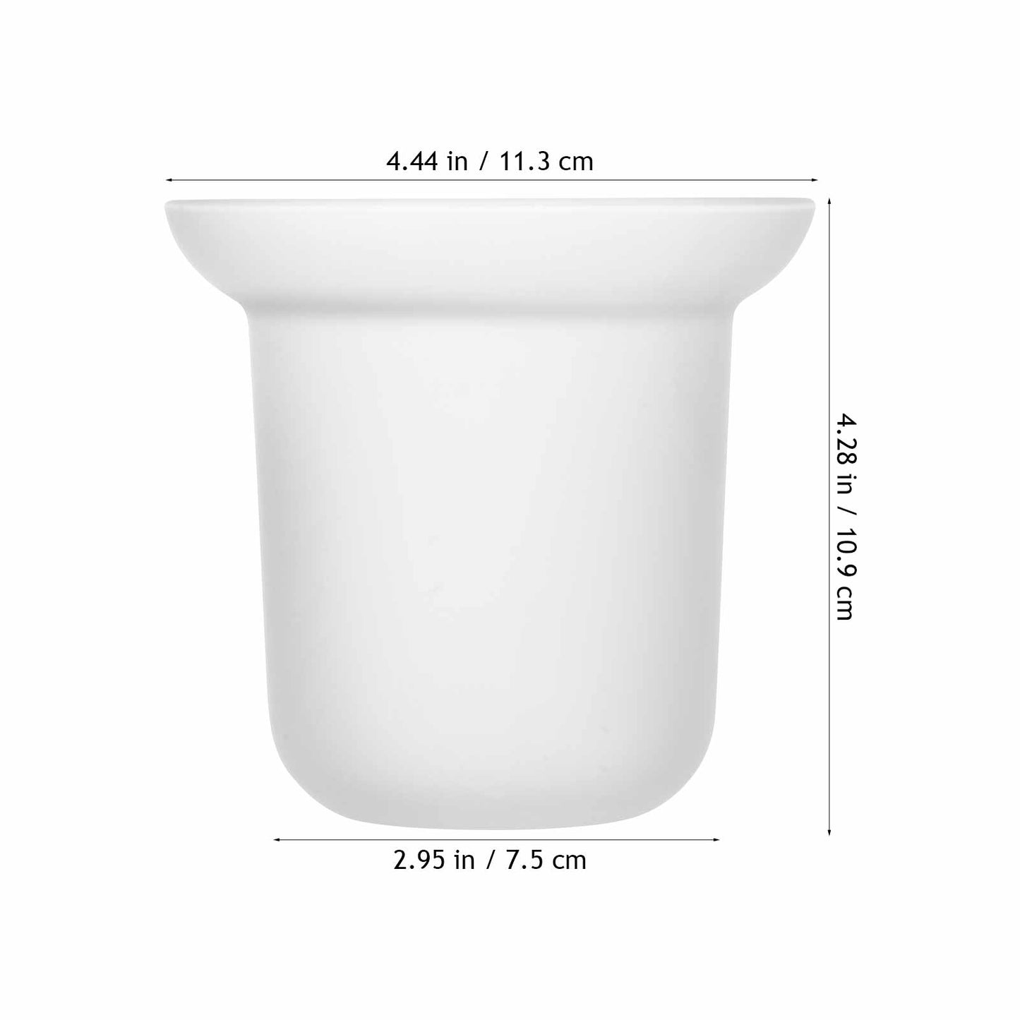 Toilet Brush Storage Base, Bathroom Cup for Frosted Glass Toilet Brush