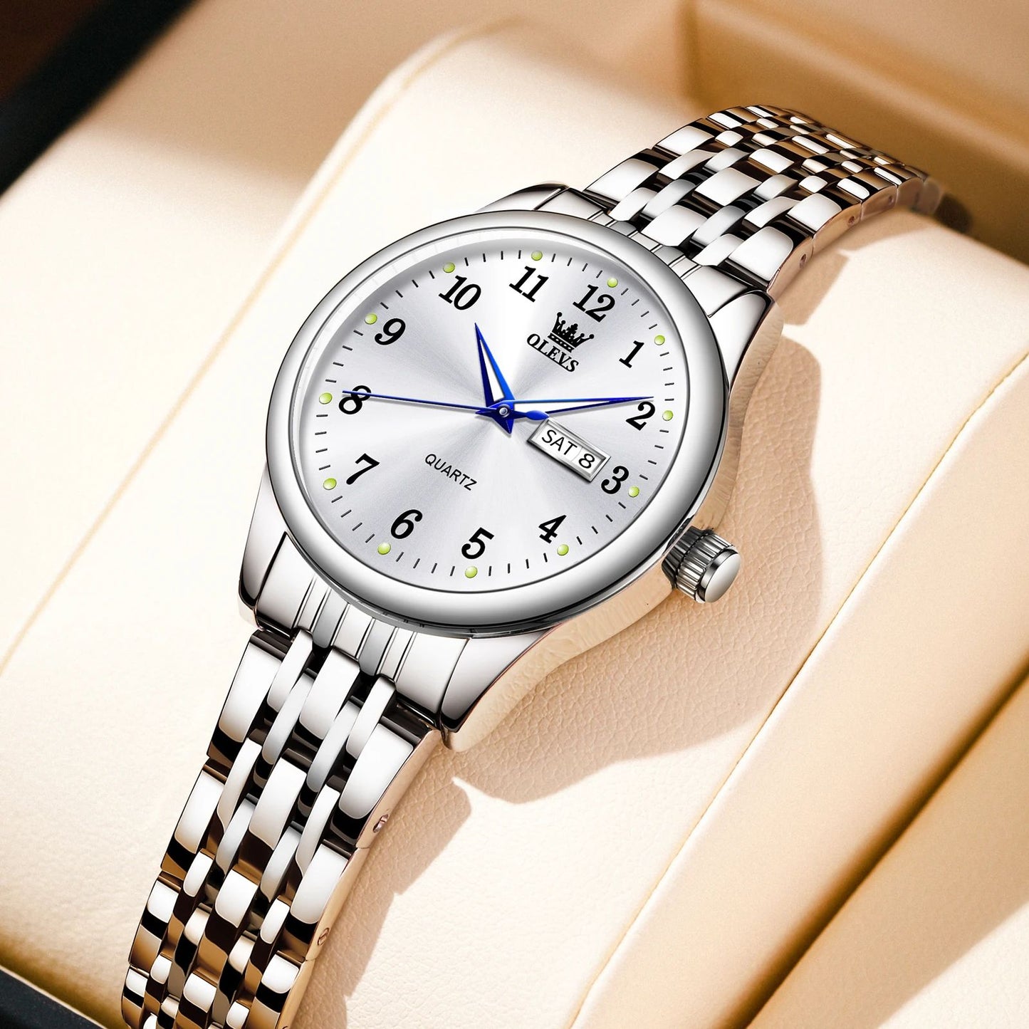 OLEVS Elegance Waterproof Stainless Steel Women's Quartz Watch