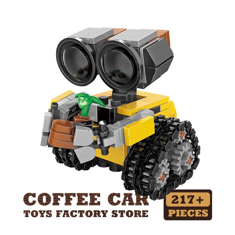 RoboTrack Mini Sci-Fi MOC Building Bricks Set – 217-Piece Tracked Robot Model Kit