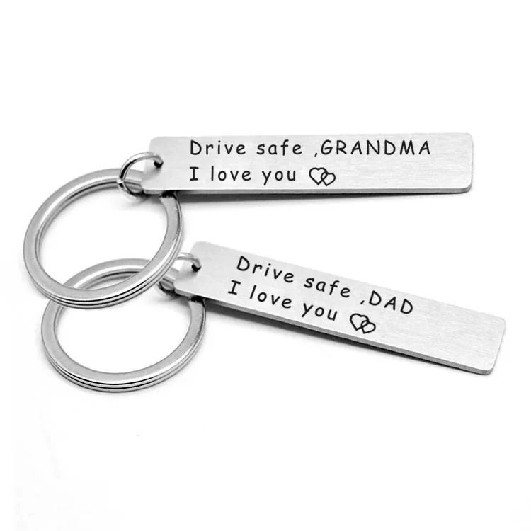 GuardianWing Drive Safe Keychain Angel Wing Pendant Gift for Dad and Loved Ones
