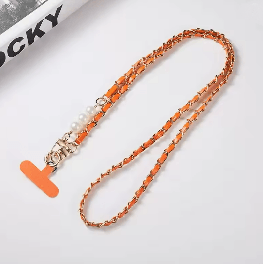 Color Pearl Crossbody Phone Lanyard Stylish Adjustable Universal Phone Strap