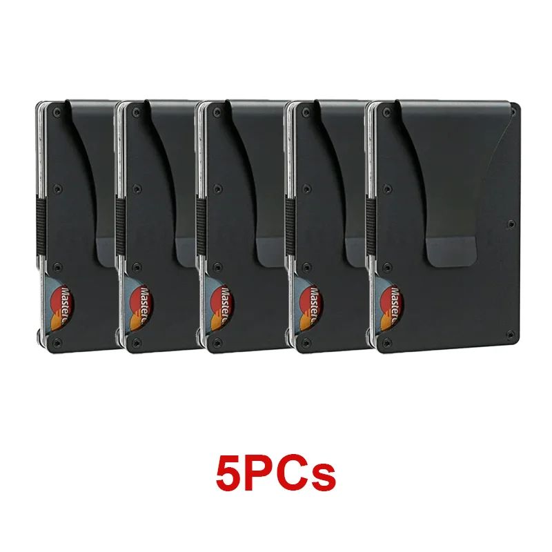 RFID Blocking Minimalist Metal Wallet with Money Clip Slim Front Pocket Card Holder