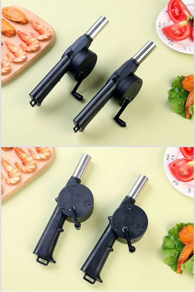 Portable Hand Blower BBQ Air Fan Manual Fire Starter Tool