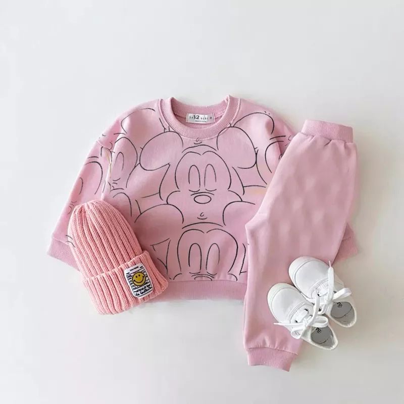 Cartoon Baby Summer Outfit 2-Piece Toddler Clothing Set with T-Shirt and Shorts