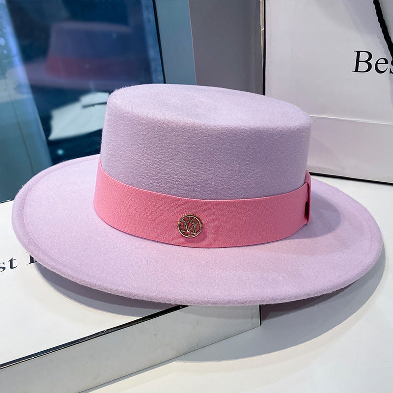Fedora Hats for Women, Elegant Panama Church Wedding Ribbon Band Hat