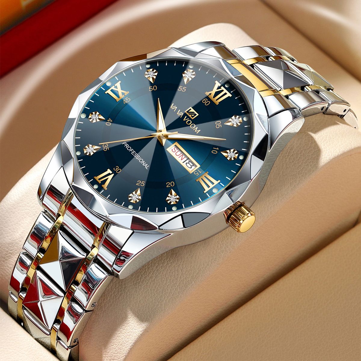 Waterproof Men's Luxury Watch, Business Quartz Watch with Date Calendar Fashion Business