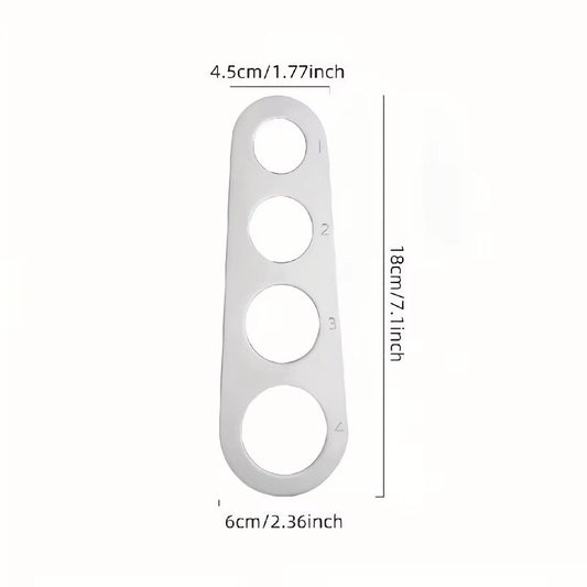 Stainless Steel 4 Hole Pasta Measuring Tool for Perfect Portion Control
