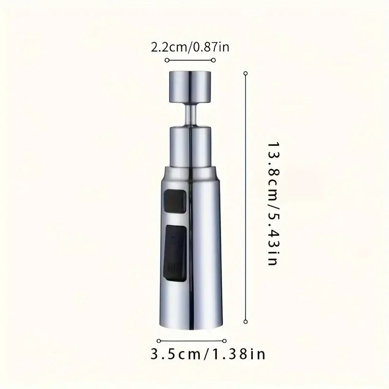 3-Mode Splash-Proof Faucet Head – Universal Metal Extender & Kitchen Aerator