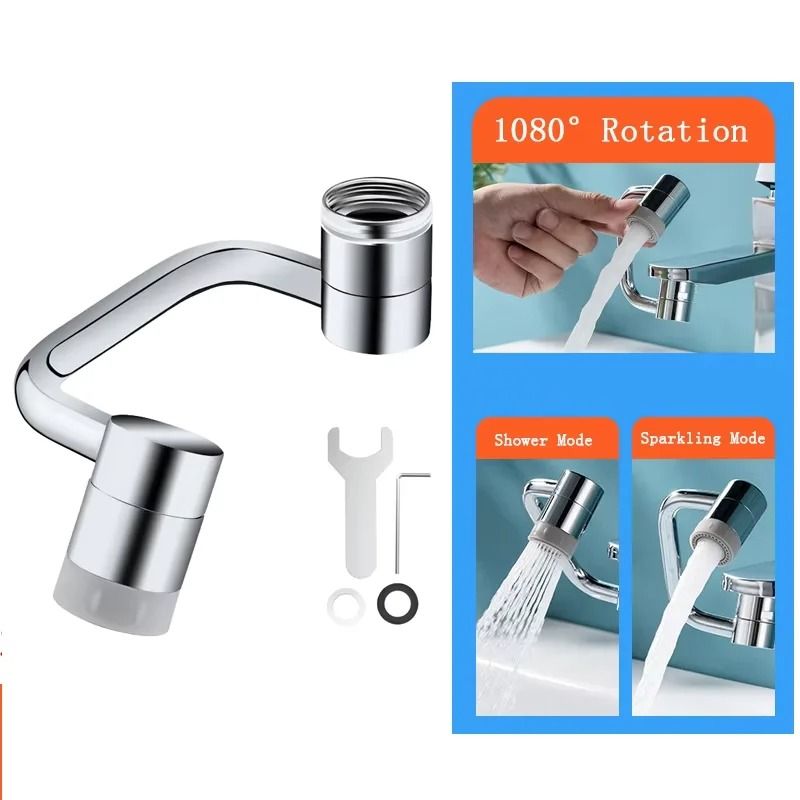 1080° Universal Robotic Arm Extender – U-Shaped Multi-Functional Faucet Bubbler