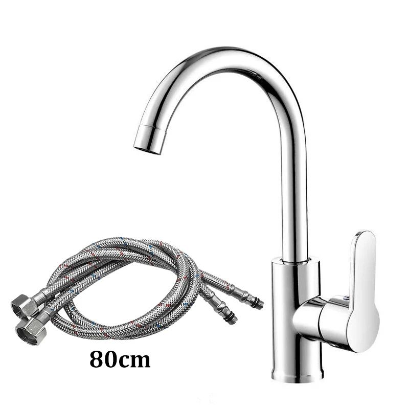 Stainless Steel Kitchen Faucet Hot and Cold Sink Faucet Dual Control Mixer Tap