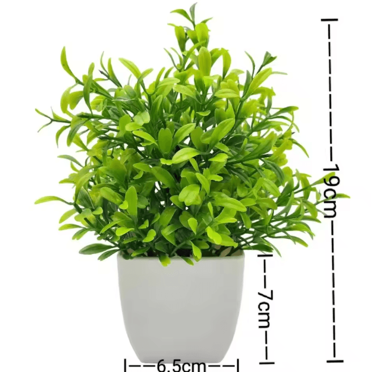 Mini Artificial Potted Flower Bonsai Realistic Fake Plant Decor for Home & Desk