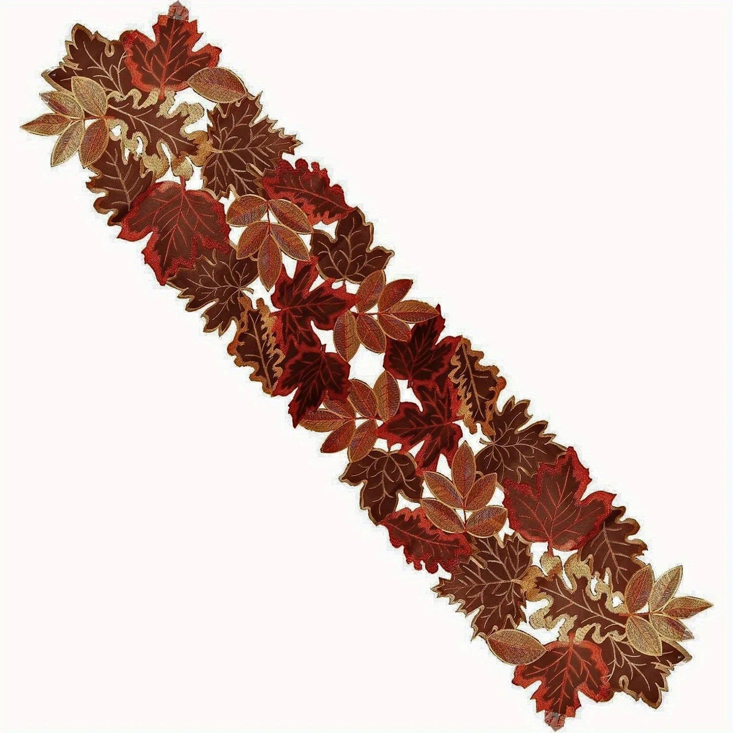 Autumn Maple Leaf Table Runner – Rustic Farmhouse Thanksgiving Table Decor