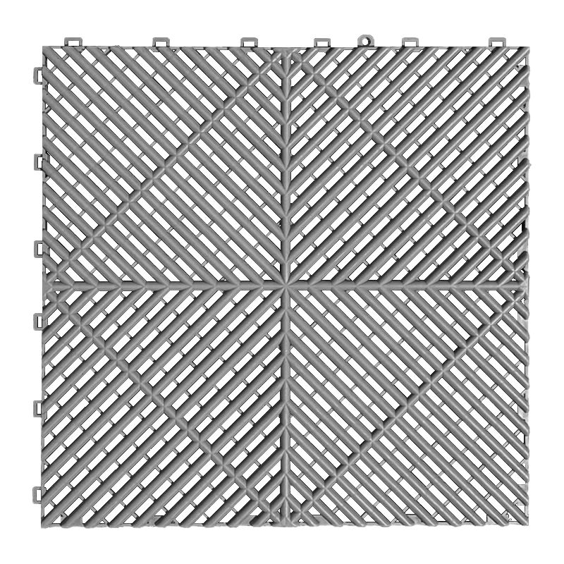 Interlocking Garage Floor Tiles Heavy Duty Vented Modular Outdoor Flooring