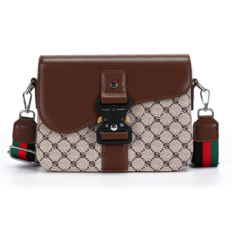 Mens Waterproof Jacquard Crossbody Bag for Business and Daily Commute
