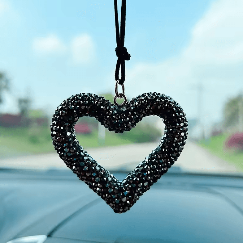 Luxury Crystal Heart Car Pendant Charm for Women