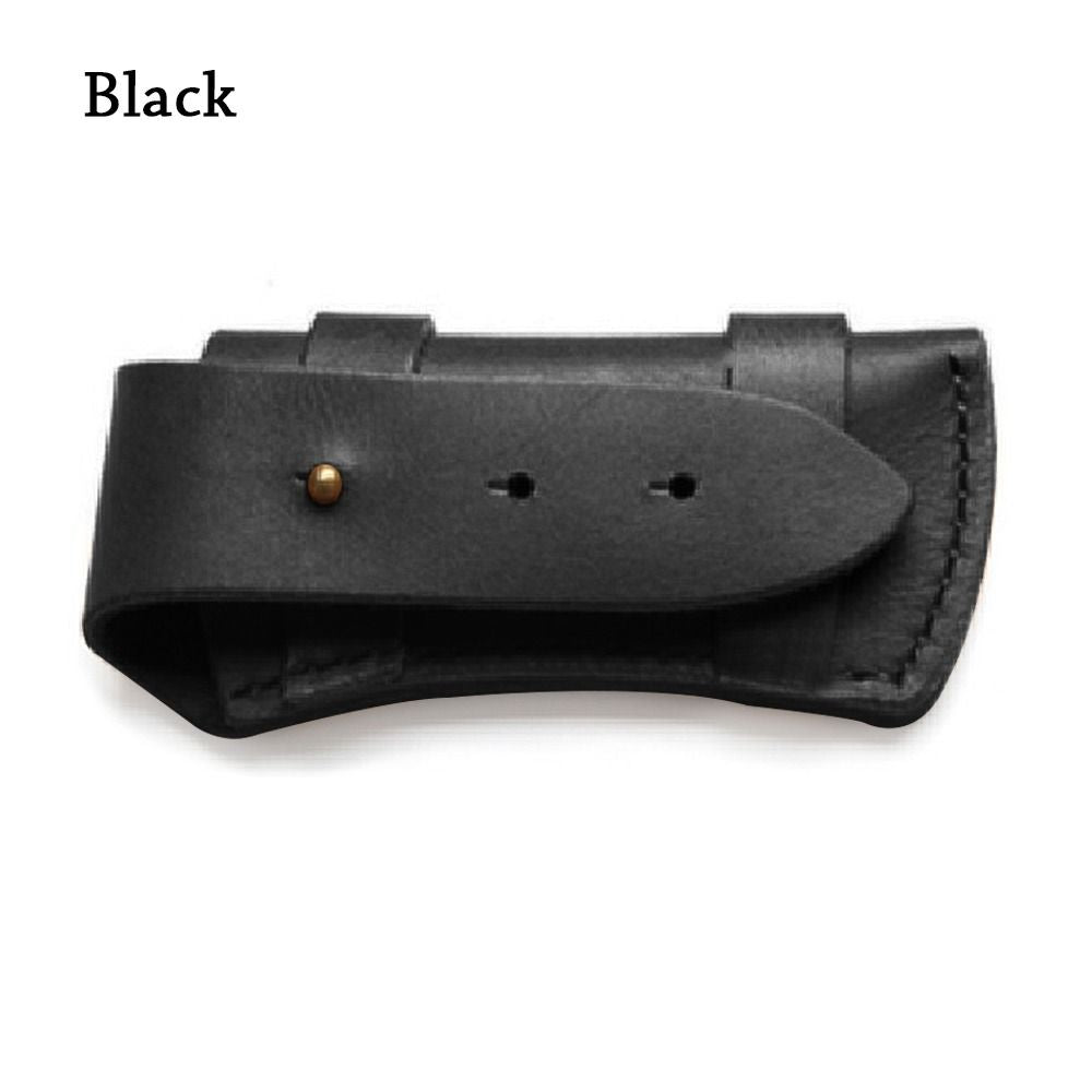 Premium Leather Sheath Knife & Flashlight Holder with Belt Loop