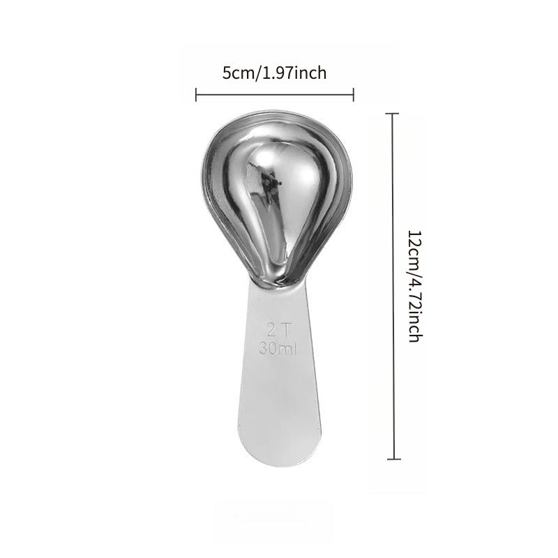 Stainless Steel Coffee Spoon Short Handle Graduated Measuring Scoop