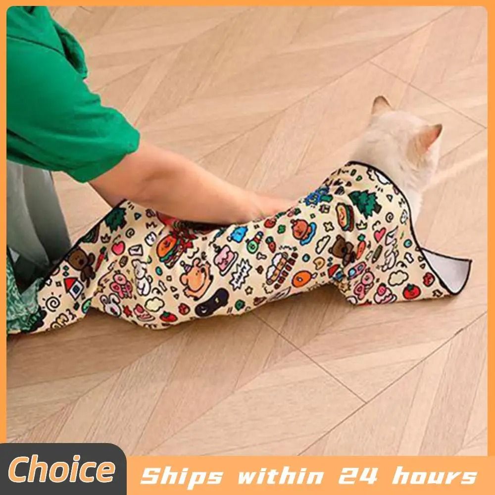 Adjustable Cat Calming Wrap Anti Scratch Cat Grooming Wrap for Nail Clipping and Medicine Care