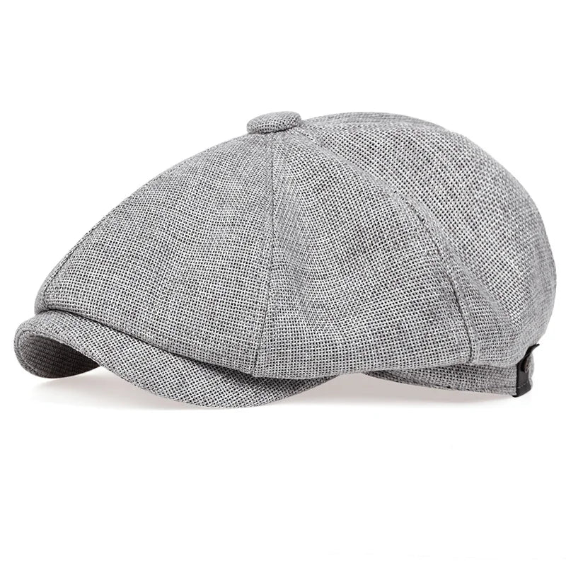 Mens Lightweight Newsboy Cap Retro Summer Beret Hat