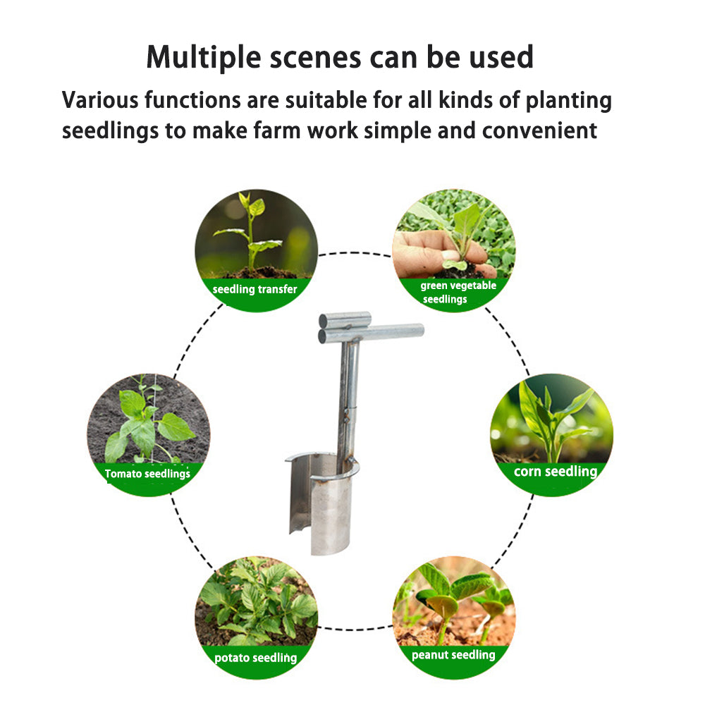 Stainless Steel Seedling Transplanter Tool for Vegetable Garden Planting