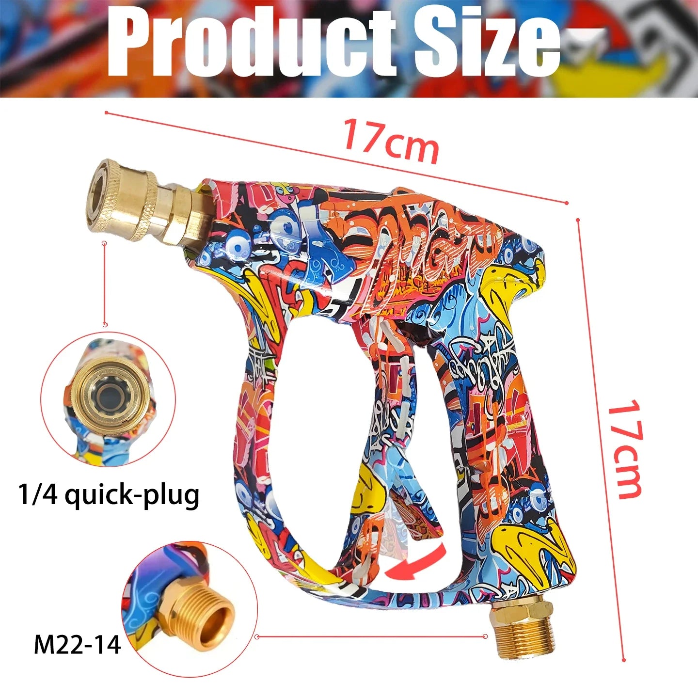 TurboFoam Pro Pressure Washer Gun & Foam Cannon Car Wash Kit with Bottle and Nozzle Set
