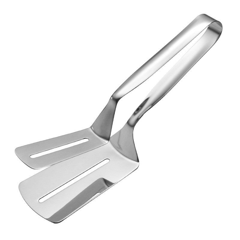 Stainless Steel BBQ Steak Clamps & Grilling Spatula Tongs for Burgers, Fish & Pizza