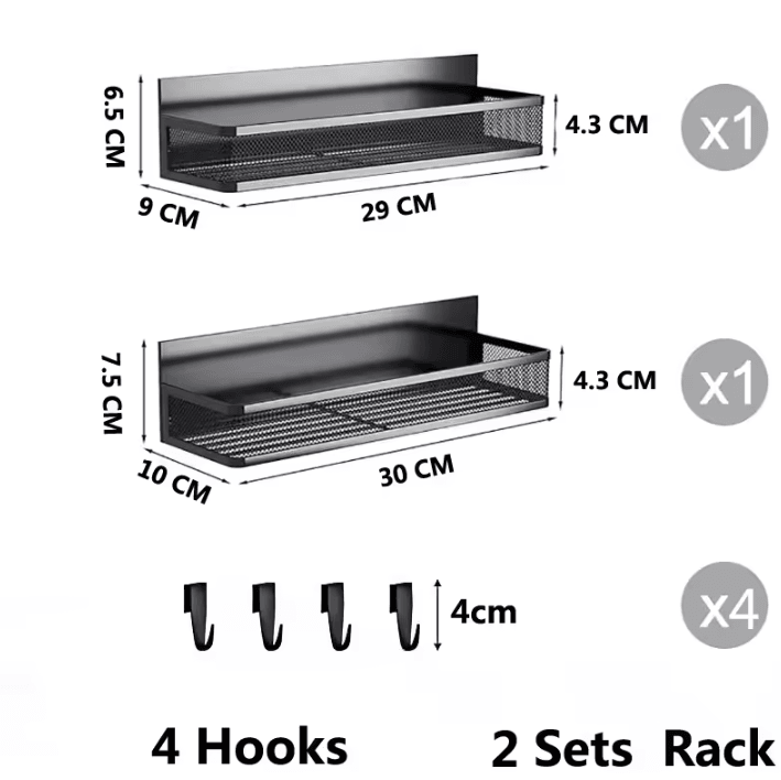 Metal Magnetic Spice Storage Rack for Refrigerator Oven Magnetic Fridge Shelf for DIY Kitchen Spice Organizer Magnetic S