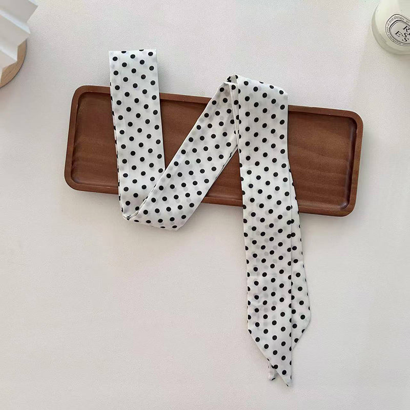 Elegant Printed Silk Hair Scarf Satin Neck Ribbon for Hair, Neck & Handbag Accessories