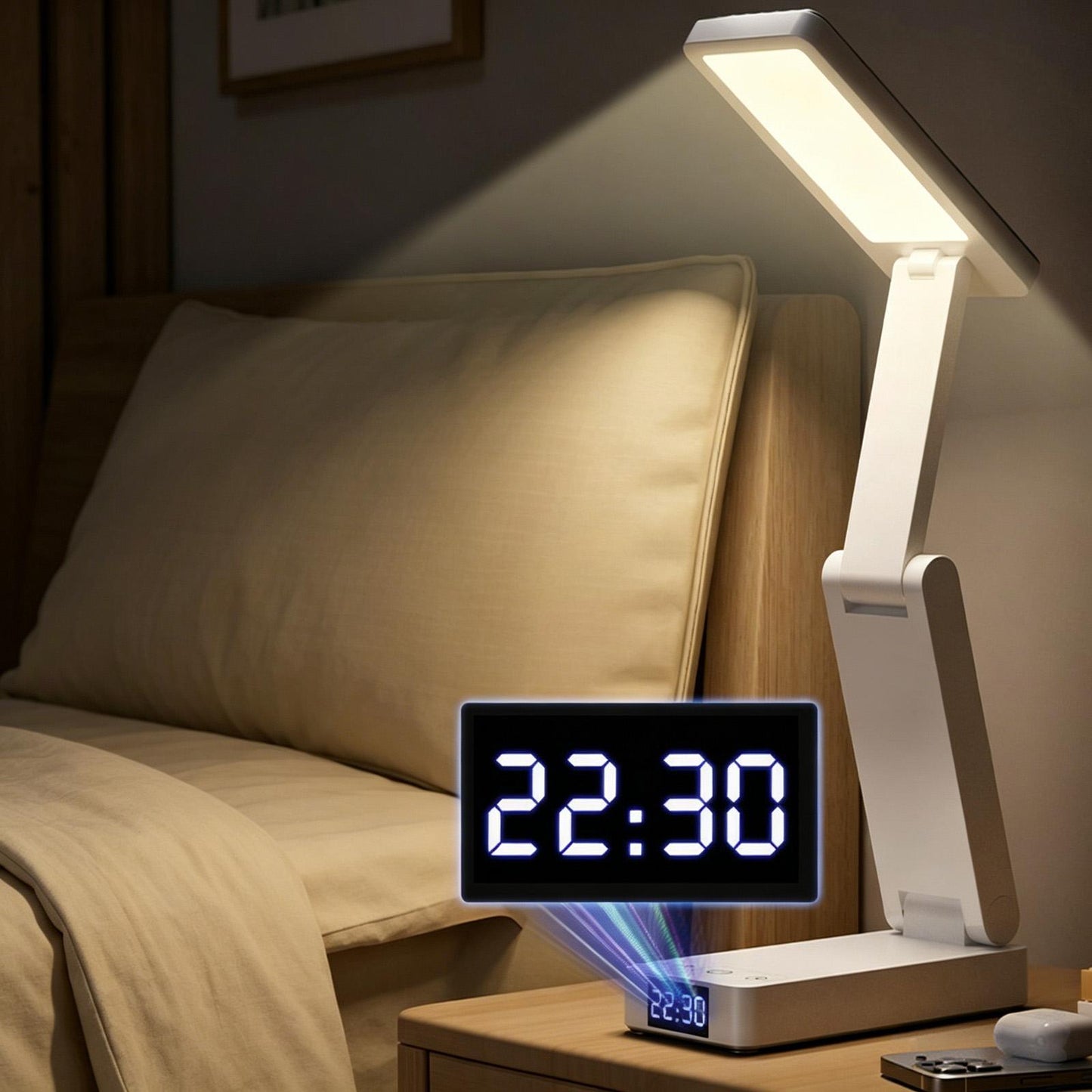 Rechargeable Desk Lamp with Touch Control Foldable LED Study Light for Eye Protection