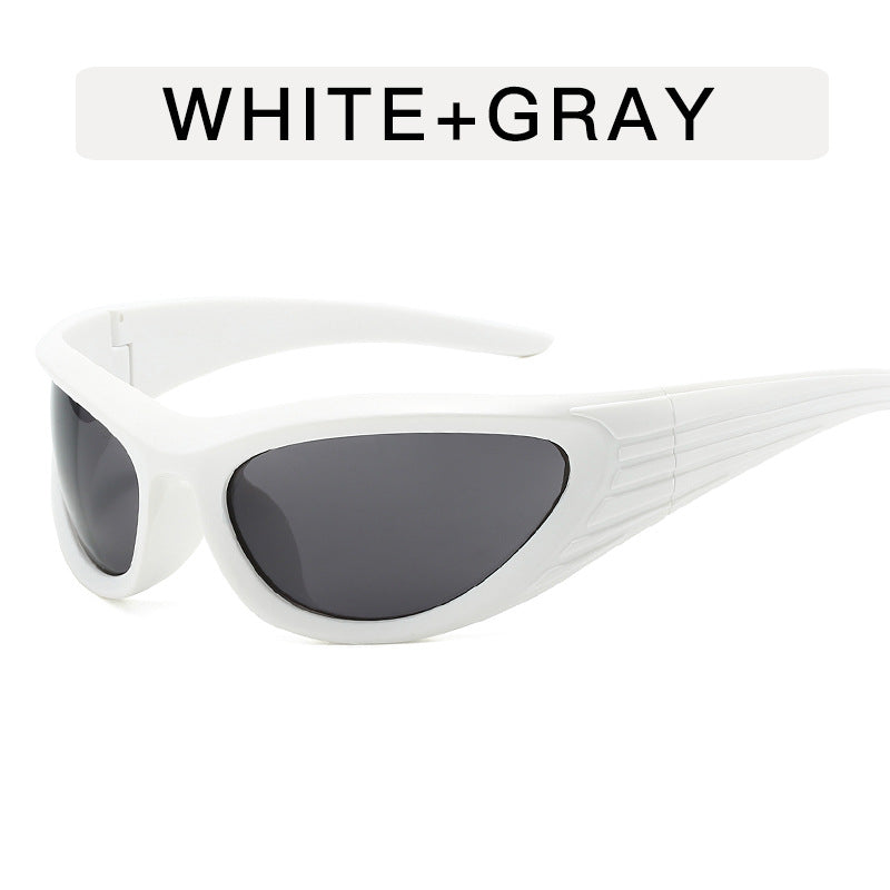 Retro Sunglasses for Women & Men Trendy Oval Sunglasses with Mirror Lens Punk Eyewear