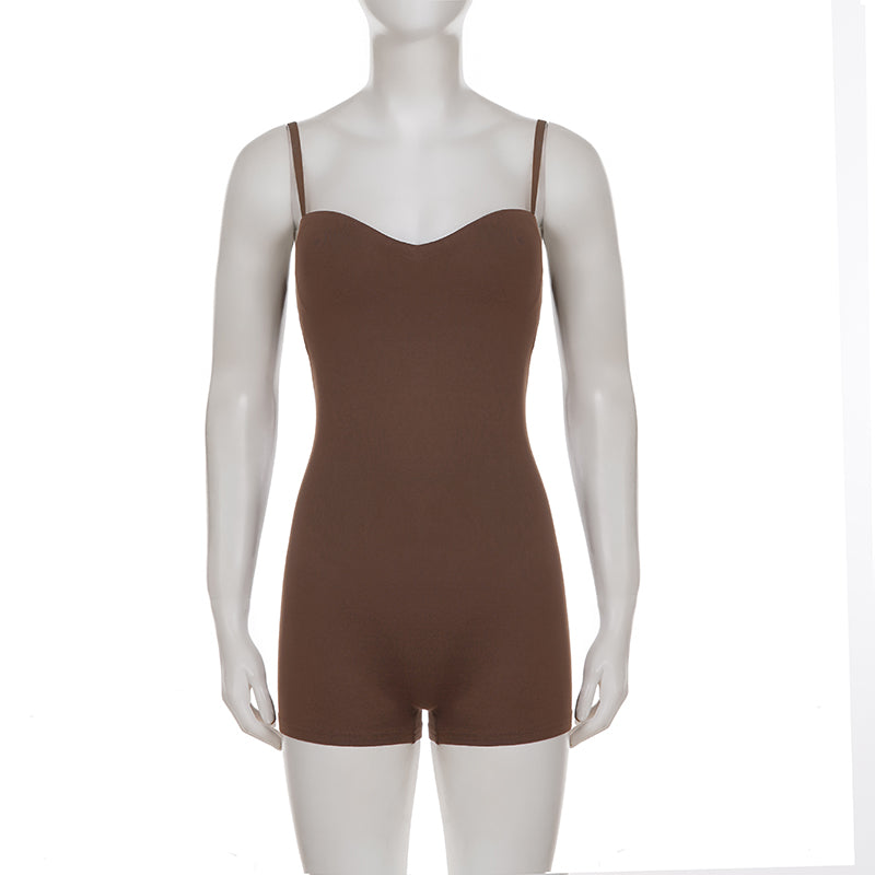 Women's Bustier Jumpsuit Sleeveless Skinny Playsuit Summer Streetwear Romper