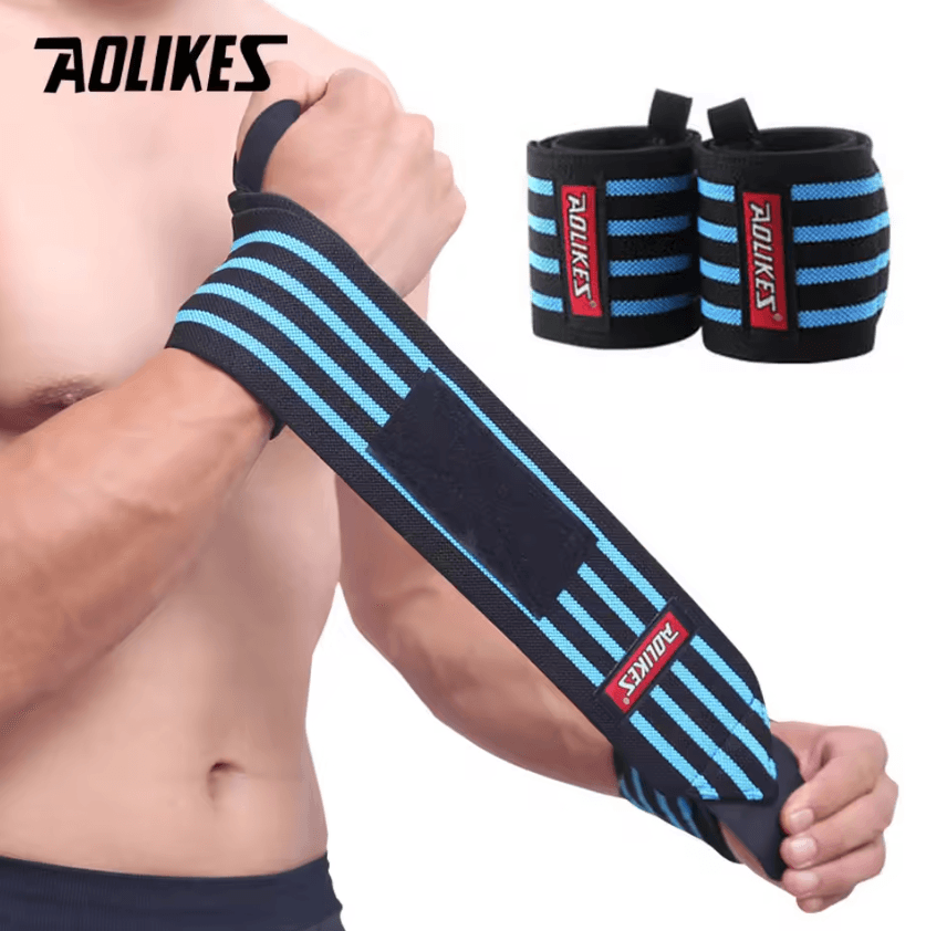 AOLIKES Weightlifting Wrist Wraps Heavy Duty Wrist Support Wraps with Thumb Loop for Strength Training