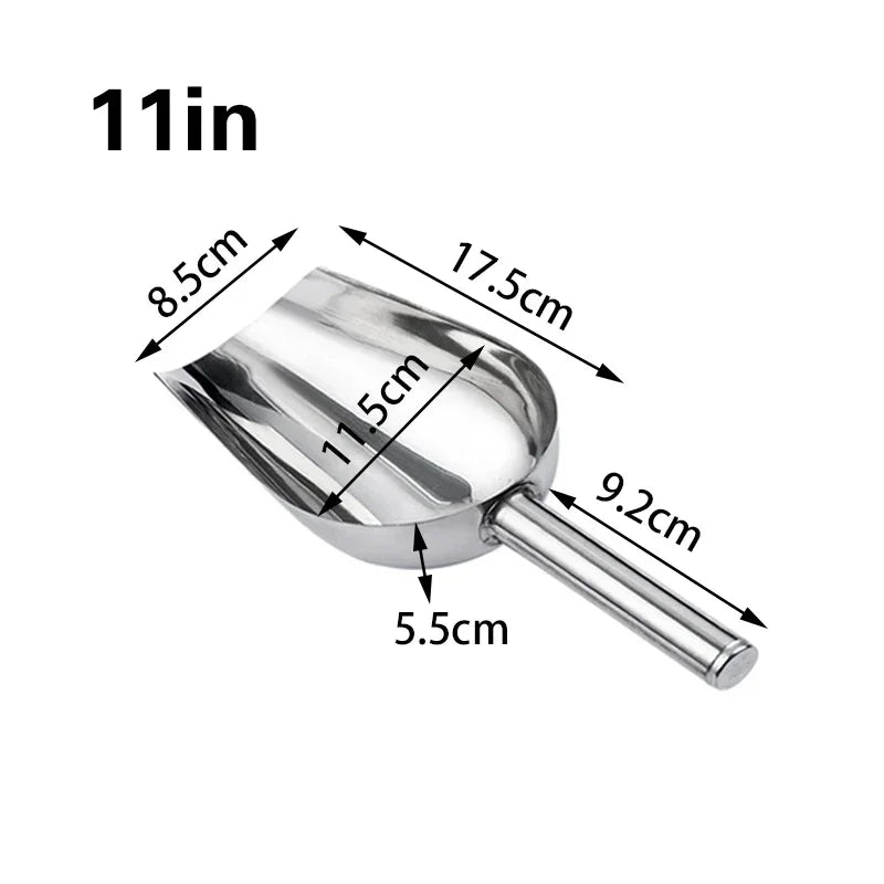 Premium Stainless Steel Ice Scoop for Ice, Candy, Flour & Dry Food