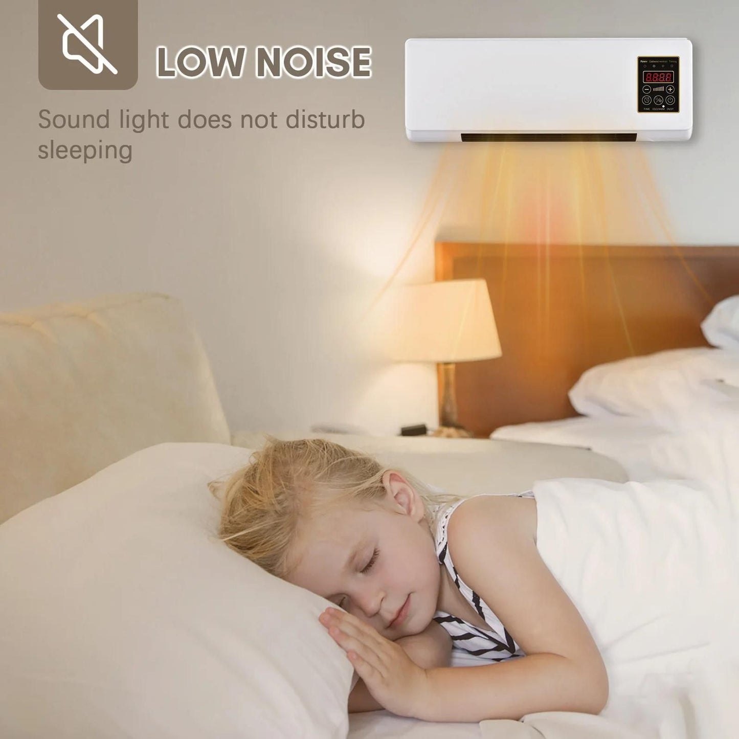 Wall Mounted Mini Air Heater with Remote Control for Home and Office