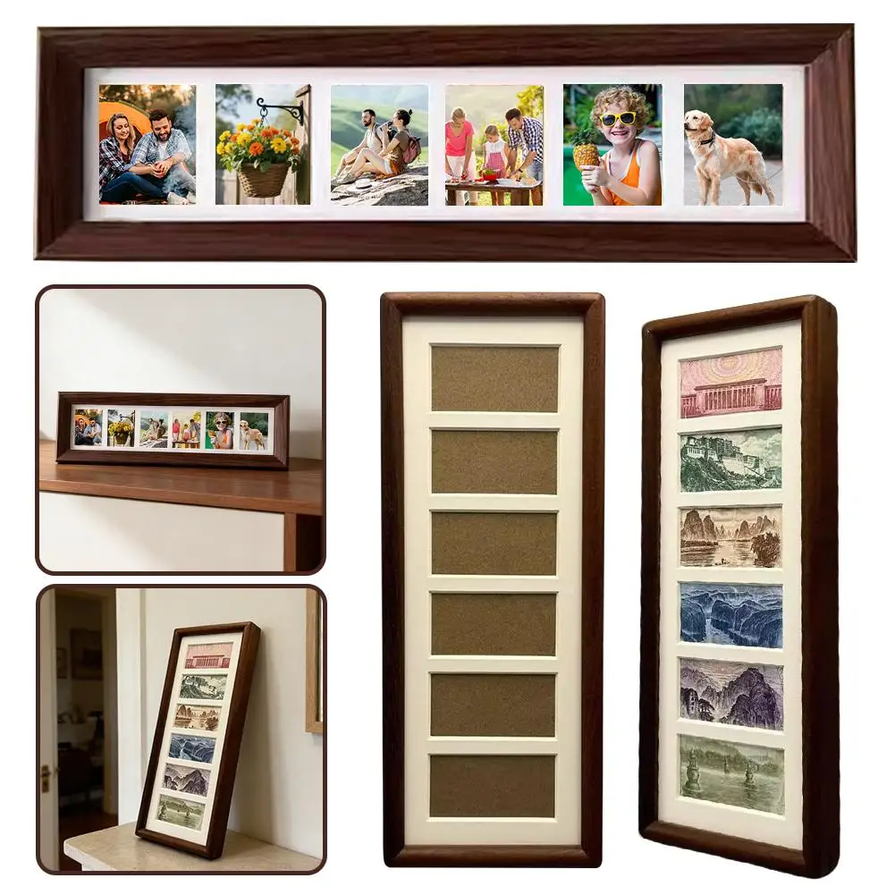6-Opening Collage Picture Frame for Wall Decor Multi Photo Display Horizontal or Vertical Hanging Frames for Home Office