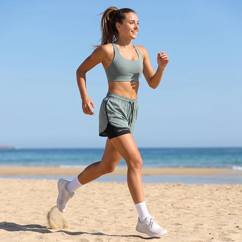 CHRLCK EU/US Size Unisex Running Shorts Summer Quick Drying Women Trousers Ice Silk Gym Fitness Jogging Short Outdoor Sport